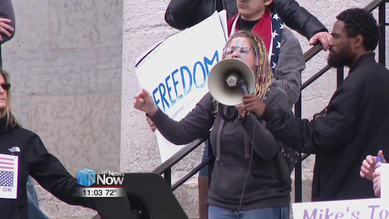 Law enforcement on alert after a window was opened at statehouse during Friday's protest